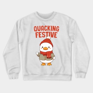 Quacking Festive Christmas Duck Crewneck Sweatshirt